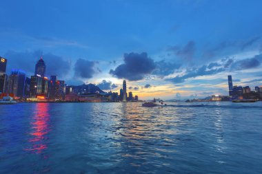 23 Eylül 2012 Victoria Limanı, Hong Kong şehri.