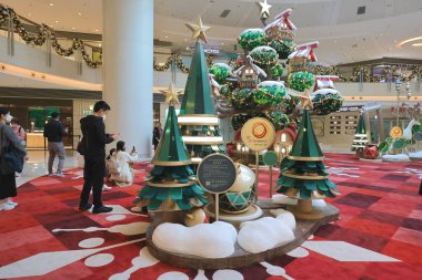 ELEMENT Noel Dekorasyonu, Hong Kong 8 Aralık 2022 