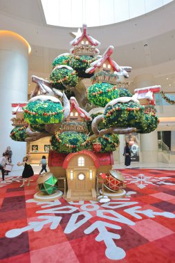 ELEMENT Noel Dekorasyonu, Hong Kong 8 Aralık 2022 