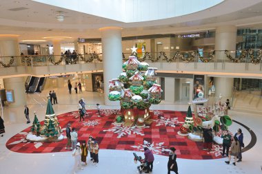 ELEMENT Noel Dekorasyonu, Hong Kong 8 Aralık 2022 