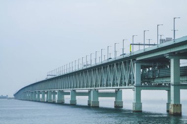 Kansai Havaalanı 'nı bağlayan köprü açıklığı, osaka, 13 Nisan 2012