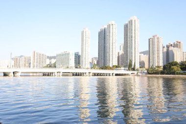 21 Aralık 2022 Shing Mun Nehri çevresindeki Lek Yuen Köprüsü