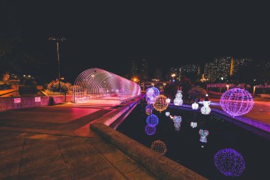 Shatin 'de yılda 21 Aralık 2022 Noel ışıklandırması