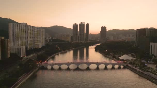 Rzeka Shing Mun Ligthing Gru 2022 — Wideo stockowe