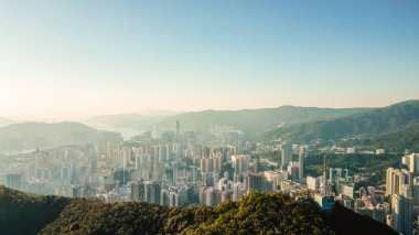 3 Mart 2022 Tsuen Wan, Hong Kong manzarası.
