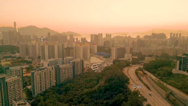 Lung Cheung Road Autópálya Hong Kongban 2022 Március — Stock videók