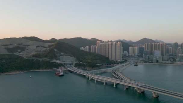 Grudnia 2022 Cross Bay Link Zatoce Tko Hong Kong — Wideo stockowe