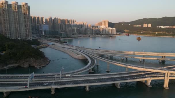 Dic 2022 Cross Bay Link Tko Bay Hong Kong — Video Stock