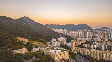 Kowloon, Wong Tai Sin 'in manzarası, 2 Mart 2022