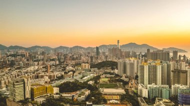 Kowloon Yarımadası şehir manzarası, Shek Kip Mei 2 Mart 2022