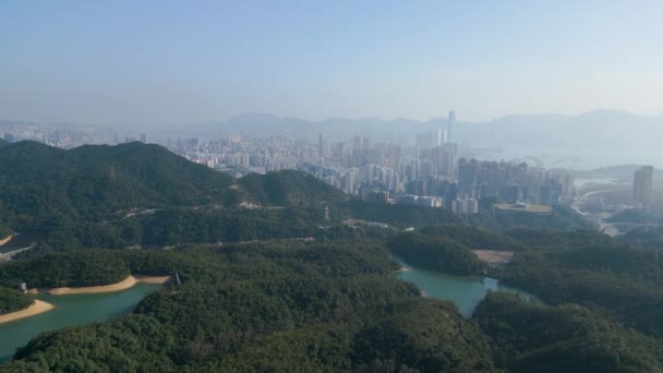 Kowloon Reservoir Kam Shan Country Park Hong Kong Dec 2022 — Wideo stockowe