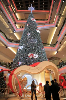 Bir Noel ağacı festivali alışveriş merkezi, Hong Kong. 28 Kasım 2012