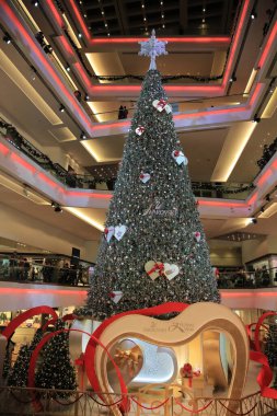 Bir Noel ağacı festivali alışveriş merkezi, Hong Kong. 28 Kasım 2012