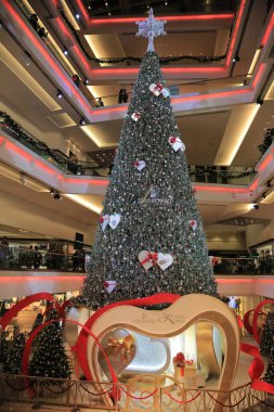 Bir Noel ağacı festivali alışveriş merkezi, Hong Kong. 28 Kasım 2012