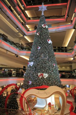 Bir Noel ağacı festivali alışveriş merkezi, Hong Kong. 28 Kasım 2012