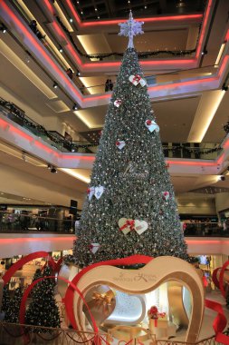 Bir Noel ağacı festivali alışveriş merkezi, Hong Kong. 28 Kasım 2012