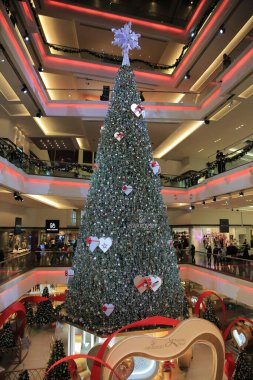 Bir Noel ağacı festivali alışveriş merkezi, Hong Kong. 28 Kasım 2012