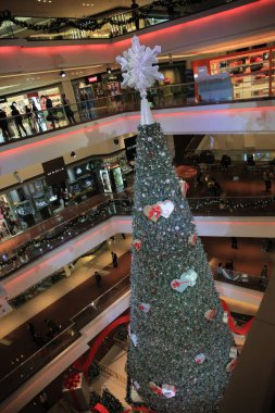 Bir Noel ağacı festivali alışveriş merkezi, Hong Kong. 28 Kasım 2012