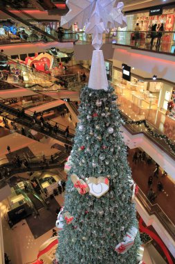 Bir Noel ağacı festivali alışveriş merkezi, Hong Kong. 28 Kasım 2012