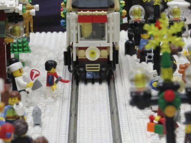 Şehir binası oyuncaklarla, lego bloklarından yapılmış 24 Kasım 2012