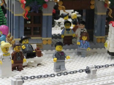 Şehir binası oyuncaklarla, lego bloklarından yapılmış 24 Kasım 2012