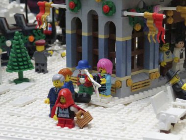 Şehir binası oyuncaklarla, lego bloklarından yapılmış 24 Kasım 2012