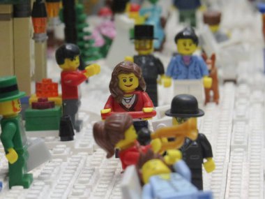 Şehir binası oyuncaklarla, lego bloklarından yapılmış 24 Kasım 2012