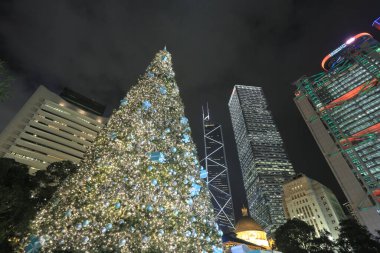 14 Aralık 2012 Hong Kong, Çin 'deki Noel ağacı..