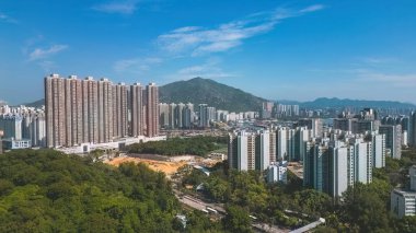 Tuen Mun yerleşim alanının manzarası 6 Ocak 2023