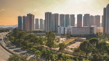 Tin Shui Wai yerleşim alanı manzarası 6 Ocak 2023