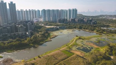 Wetland Park manzarası, Hong Kong 6 Ocak 2023