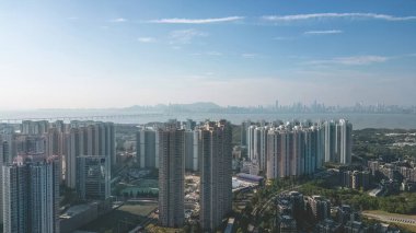 Tin Shui Wai yerleşim alanı manzarası 6 Ocak 2023