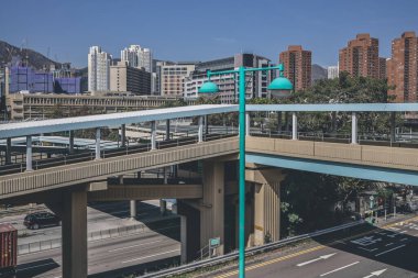 Tuen Mun 'daki yaya köprüsünde 6 Ocak 2023