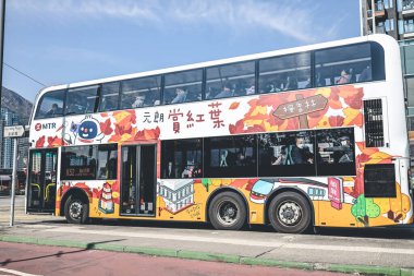 Hong Kong toplu taşıma çift katlı 6 Ocak 2023