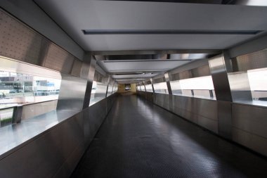 17 June 2006 pedestrian cross rail footbridge at the financial district