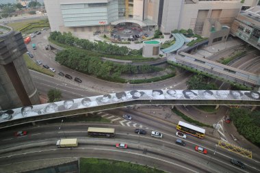 13 Oct 2012 the graphic display on the roof of the pedestrian walkway