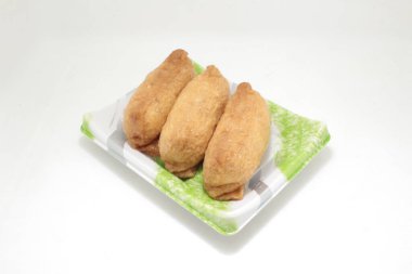 Inari sushi, vinegared boiled rice wrapped in fried tofu Japanese cuisine,