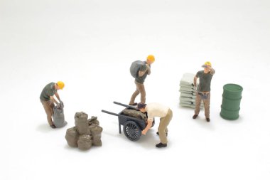 a Construction worker characters set, the worker concept