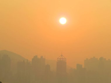 5 Jan 2013the Skyline of Hong Kong at sunset.