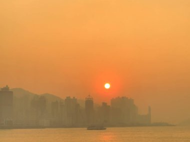 5 Jan 2013the Skyline of Hong Kong at sunset.