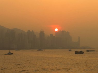 5 Jan 2013the Skyline of Hong Kong at sunset.
