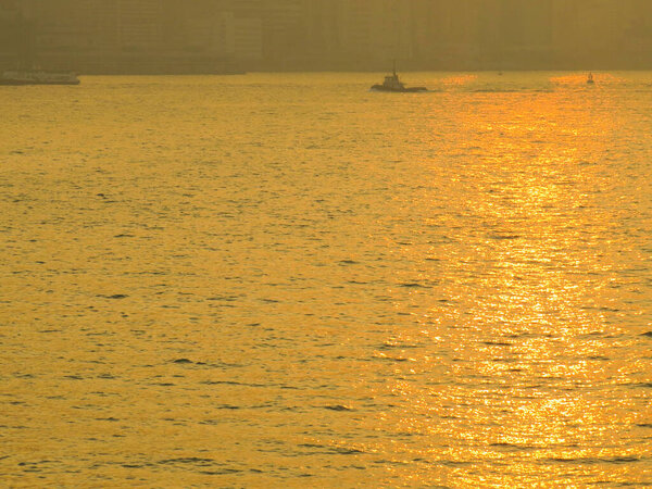 красивый закат, оранжевый закат в море