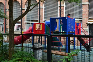 the Playground Set in Beautiful Park at hk