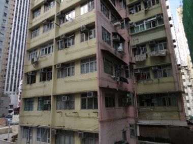 2 Feb 2013 old building in Wan Chai district, Hong Kong