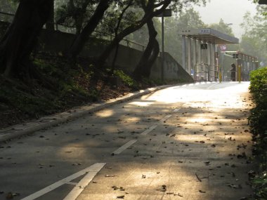 Path Through The solar light, the city pathway