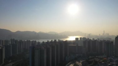 Kowloon and Victoria Harbour in Hong Kong 18 Jan 2023