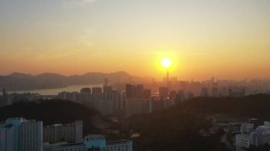 Kowloon and Victoria Harbour in Hong Kong 18 Jan 2023