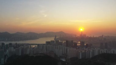 Kowloon and Victoria Harbour in Hong Kong 18 Jan 2023