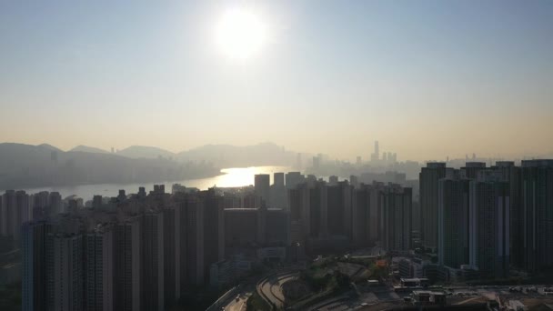 Kowloon Victoria Harbour Hong Kong Jan 2023 — Stockvideo