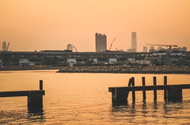 5 march 2013 sunset at Kwun Tong Typhoon Shelter, hong kong